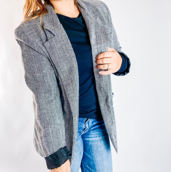 Vintage Chad Stevens Oversized 80's Plaid Blazer - Picture 1 of 4